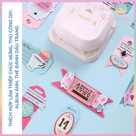 [HOTIS] Dụng cụ bấm lỗ bấm góc tag giấy 4 kiểu KW-triO làm thiệp DIY