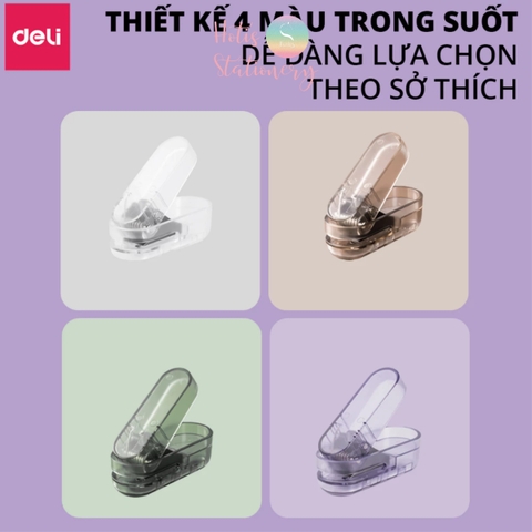 [HOTIS] Đồ bấm lỗ giấy A4 Deli NS088S - Dụng cụ đục lỗ tròn đơn văn phòng, học sinh, bấm được 8-10 tờ