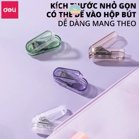 [HOTIS] Đồ bấm lỗ giấy A4 Deli NS088S - Dụng cụ đục lỗ tròn đơn văn phòng, học sinh, bấm được 8-10 tờ