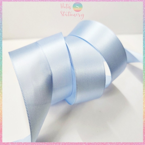 [HOTIS]  Lẻ 1m/ 5m - Ruy băng lụa satin trơn làm nơ, buộc hoa, gói quà - Bản rộng 2.5cm