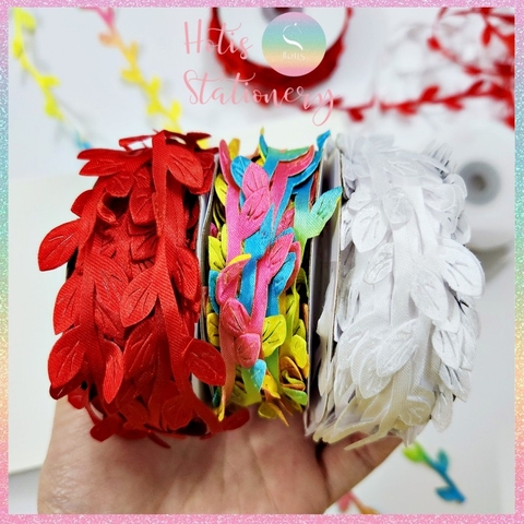 [HOTIS]  [Lẻ 1m/ 5m] Ruy băng lụa lá cây