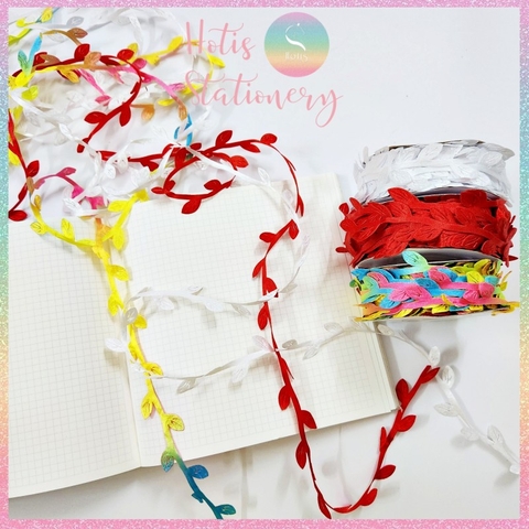 [HOTIS]  [Lẻ 1m/ 5m] Ruy băng lụa lá cây