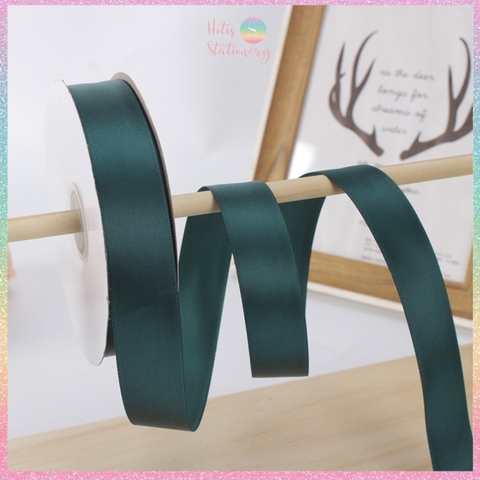 [HOTIS] Cuộn 33m/ 80m Ruy băng lụa satin trơn làm nơ, bó hoa, gói quà - Bản rộng 2.5cm