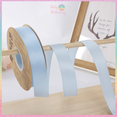 [HOTIS] Cuộn 33m/ 80m Ruy băng lụa satin trơn làm nơ, bó hoa, gói quà - Bản rộng 2.5cm