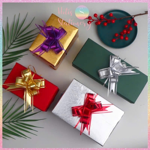 [HOTIS] Set 5 cái Nơ bướm phối ren 5cm, gói quà sinh nhật, tiệc cưới, giỏ quà tết, quà tặng khách hàng