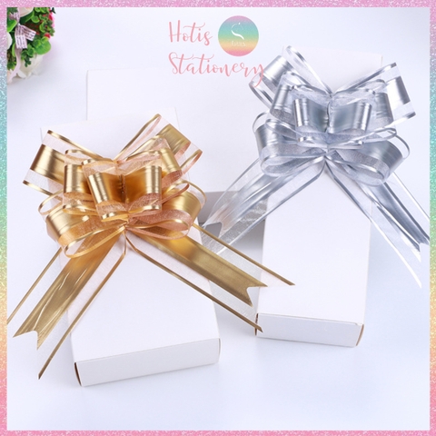 [HOTIS] Set 5 cái Nơ bướm phối ren 5cm, gói quà sinh nhật, tiệc cưới, giỏ quà tết, quà tặng khách hàng