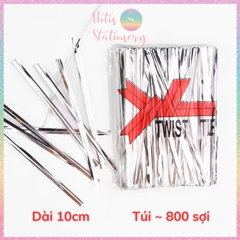 [HOTIS] Dây kẽm buộc túi bánh kẹo, dây kẽm bọc nhựa trang trí, gói quà