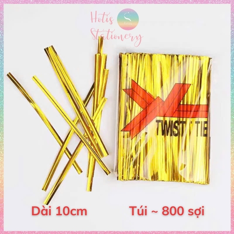 [HOTIS] Dây kẽm buộc túi bánh kẹo, dây kẽm bọc nhựa trang trí, gói quà