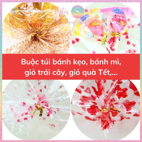 [HOTIS] Dây kẽm buộc túi bánh kẹo, dây kẽm bọc nhựa trang trí, gói quà