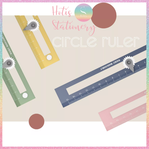 [HOTIS] Thước kẻ vẽ hình tròn đa năng Circle Ruler có thể điều chỉnh bán kính