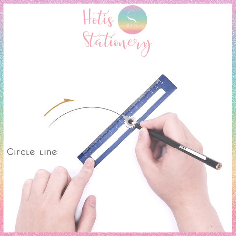 [HOTIS] Thước kẻ vẽ hình tròn đa năng Circle Ruler có thể điều chỉnh bán kính