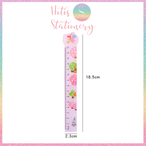 [HOTIS] Thước nhựa 15cm / 20cm in họa tiết hoạt hình dễ thương