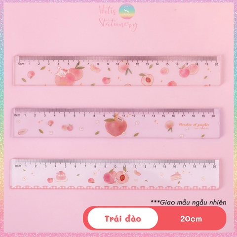 [HOTIS] Thước nhựa 15cm / 20cm in họa tiết hoạt hình dễ thương