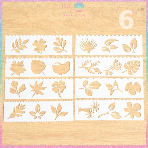 [HOTIS] Thước nhựa rỗng vẽ họa tiết dễ thương- Set 4 hoặc 8 cái