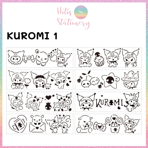 [HOTIS] Thước nhựa rỗng vẽ họa tiết dễ thương- Set 4 hoặc 8 cái