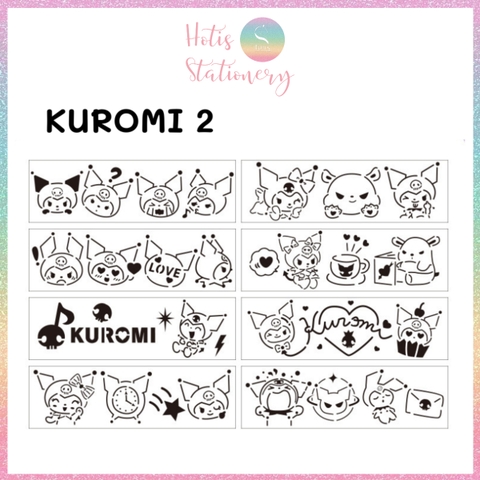 [HOTIS] Thước nhựa rỗng vẽ họa tiết dễ thương- Set 4 hoặc 8 cái