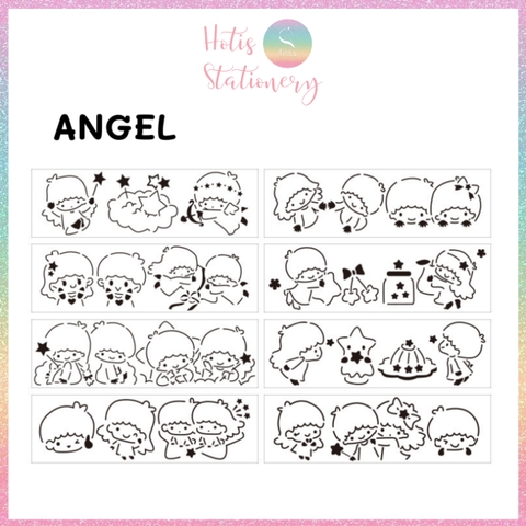 [HOTIS] Thước nhựa rỗng vẽ họa tiết dễ thương- Set 4 hoặc 8 cái