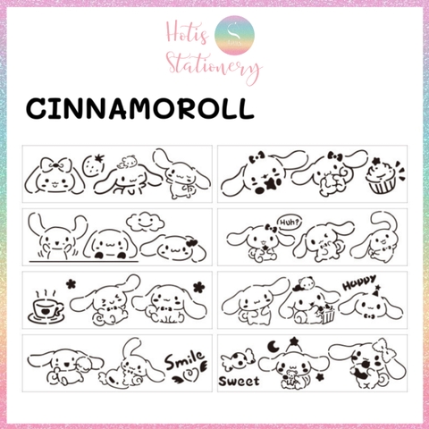 [HOTIS] Thước nhựa rỗng vẽ họa tiết dễ thương- Set 4 hoặc 8 cái