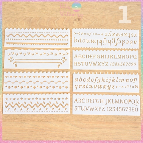 [HOTIS] Thước nhựa rỗng vẽ họa tiết dễ thương- Set 4 hoặc 8 cái