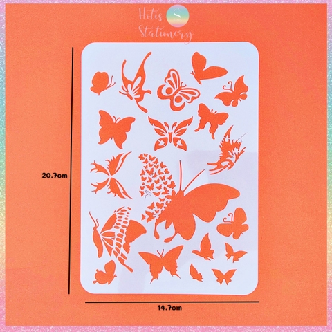 Thước nhựa rỗng Hotis vẽ hình, tô màu, hoạt tiết hoạt hình dễ thương - Set 4 tấm size A5