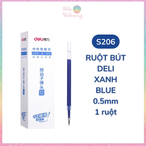 [HOTIS] 1 cây Bút bi gel bấm DELI ngòi 0.5mm bút bi bấm mực đều nhanh khô - A575/S101/A623/A057b/S60st/S60Pro