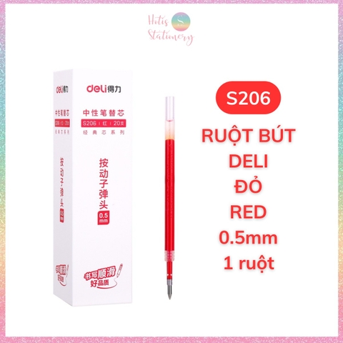 [HOTIS] 1 cây Bút bi gel bấm DELI ngòi 0.5mm bút bi bấm mực đều nhanh khô - A575/S101/A623/A057b/S60st/S60Pro