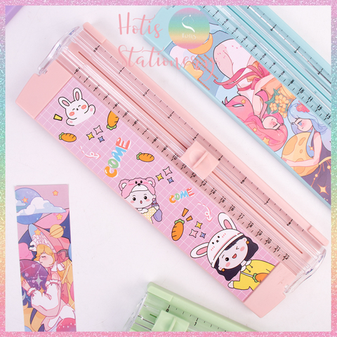 [HOTIS] 10 MÀU - Bàn Cắt Giấy Mini A5 Có Thước Gấp – Dụng Cụ Handmade, DIY Chính Xác & Tiện Lợi