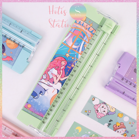 [HOTIS] 10 MÀU - Bàn Cắt Giấy Mini A5 Có Thước Gấp – Dụng Cụ Handmade, DIY Chính Xác & Tiện Lợi