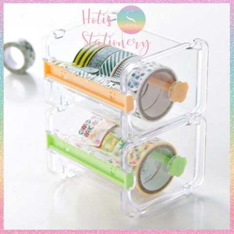 [HOTIS] Dụng cụ cắt băng keo washi trong suốt xinh xắn và tiện lợi