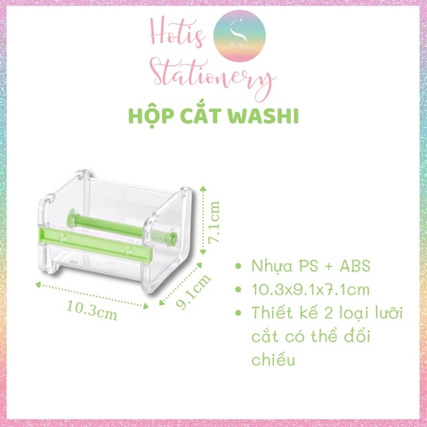 [HOTIS] Dụng cụ cắt băng keo washi trong suốt xinh xắn và tiện lợi