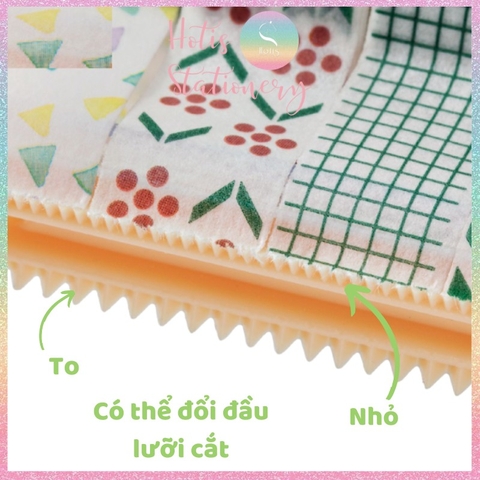 [HOTIS] Dụng cụ cắt băng keo washi trong suốt xinh xắn và tiện lợi