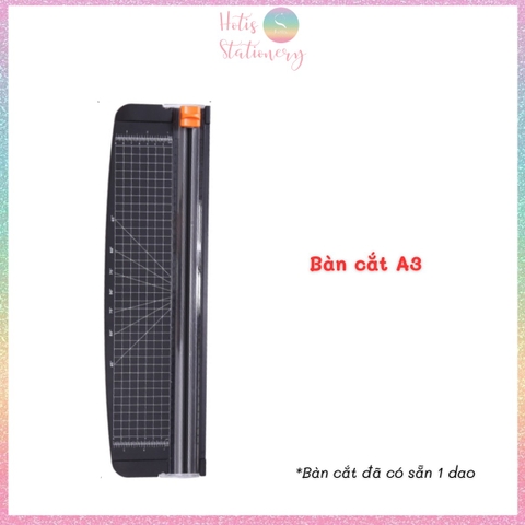 Bàn cắt giấy A3 cỡ lớn 45.6x13cm - Màu đen