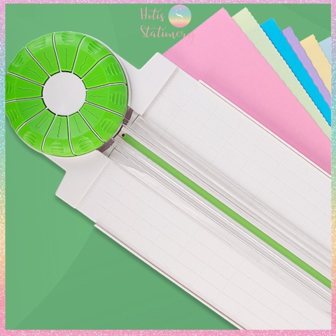 Bàn cắt giấy A4 12 dao Jef Trimmer cắt nét thẳng, đứt, răng cưa DIY