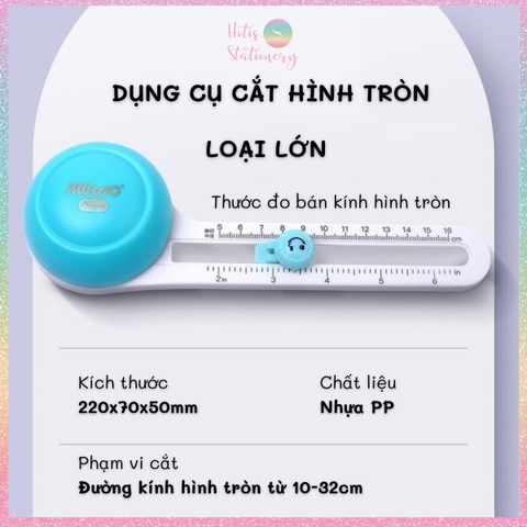 [HOTIS] Dụng cụ cắt hình tròn xoay 360 độ làm thủ công handmade DIY