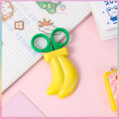 [HOTIS] Kéo trái cây mini đính nam châm, kéo cắt thủ công dành cho học sinh - KT 9.5X5.5cm