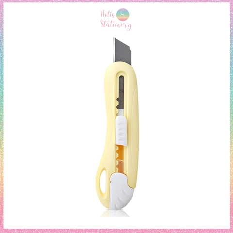 [HOTI] Dao rọc giấy Deli lưỡi thép không gỉ - Dao rọc mini bỏ túi kim loại tiện lợi văn phòng học sinh màu pastel