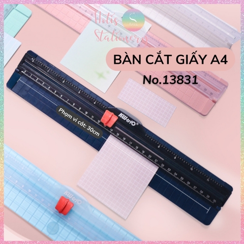 [HOTIS] Bàn cắt giấy KW-triO A4 Mini Light Paper Cutter No.13831 mỏng nhẹ nhỏ gọn tiện lợi