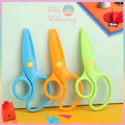 [HOTIS] Kéo cắt giấy thủ công cho bé phát triển kỹ năng, kéo nhựa cho bé tập cắt giấy DIY handmade