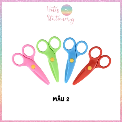 [HOTIS] Kéo cắt giấy thủ công cho bé phát triển kỹ năng, kéo nhựa cho bé tập cắt giấy DIY handmade