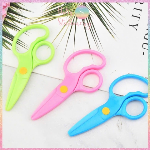 [HOTIS] Kéo cắt giấy thủ công cho bé phát triển kỹ năng, kéo nhựa cho bé tập cắt giấy DIY handmade