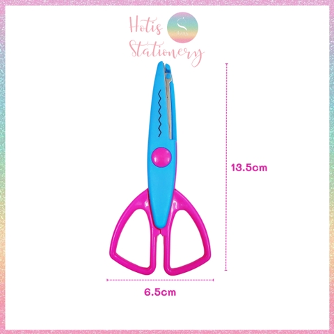 [HOTIS] Kéo răng cưa cắt giấy thủ công DIY handmade kéo lượn sóng quai vuông