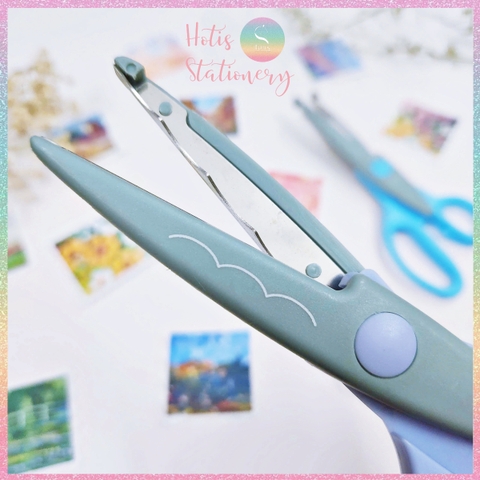 [HOTIS] Kéo răng cưa cắt giấy thủ công DIY handmade kéo lượn sóng quai to nhỏ