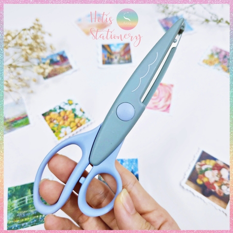 [HOTIS] Kéo răng cưa cắt giấy thủ công DIY handmade kéo lượn sóng quai to nhỏ