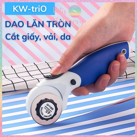 [HOTIS] Dao lăn tròn cầm tay KW-triO Rotary Cutter cắt giấy, vải, da