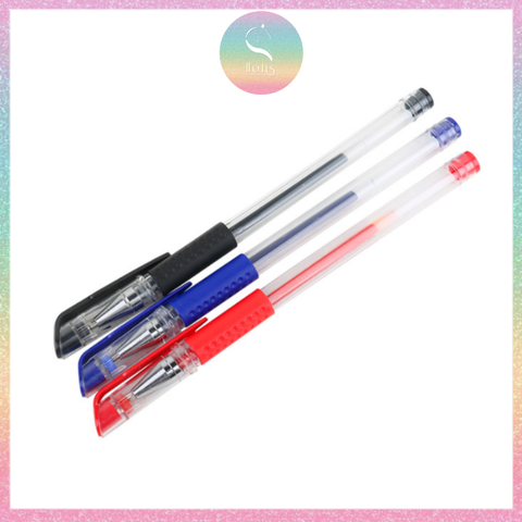 [HOTIS] Set 10 bút gel basic thân trong suốt, có nắp - Tặng thêm 2 bút