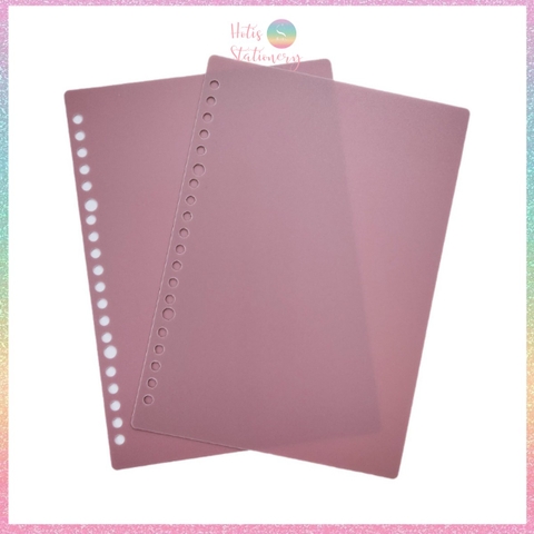 [HOTIS] Set 2 bìa lá nhựa rời A5/ B5/ A4 màu gradient, morandi làm sổ còng, planner