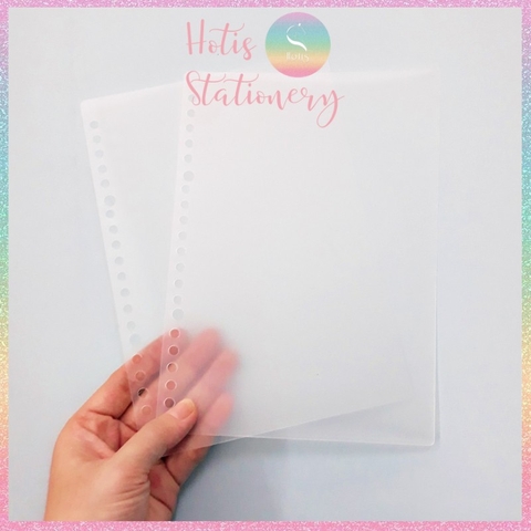 [HOTIS] Set 2 bìa lá nhựa rời A5/ B5/ A4 màu gradient, morandi làm sổ còng, planner