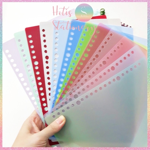 [HOTIS] Set 2 bìa lá nhựa rời A5/ B5/ A4 màu gradient, morandi làm sổ còng, planner