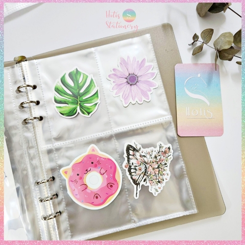 [HOTIS] Sheet meet Bìa lỗ A5 6 lỗ trong suốt đựng hình, sưu tầm card