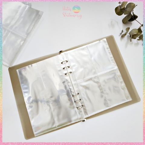 [HOTIS] Sheet meet Bìa lỗ A5 6 lỗ trong suốt đựng hình, sưu tầm card
